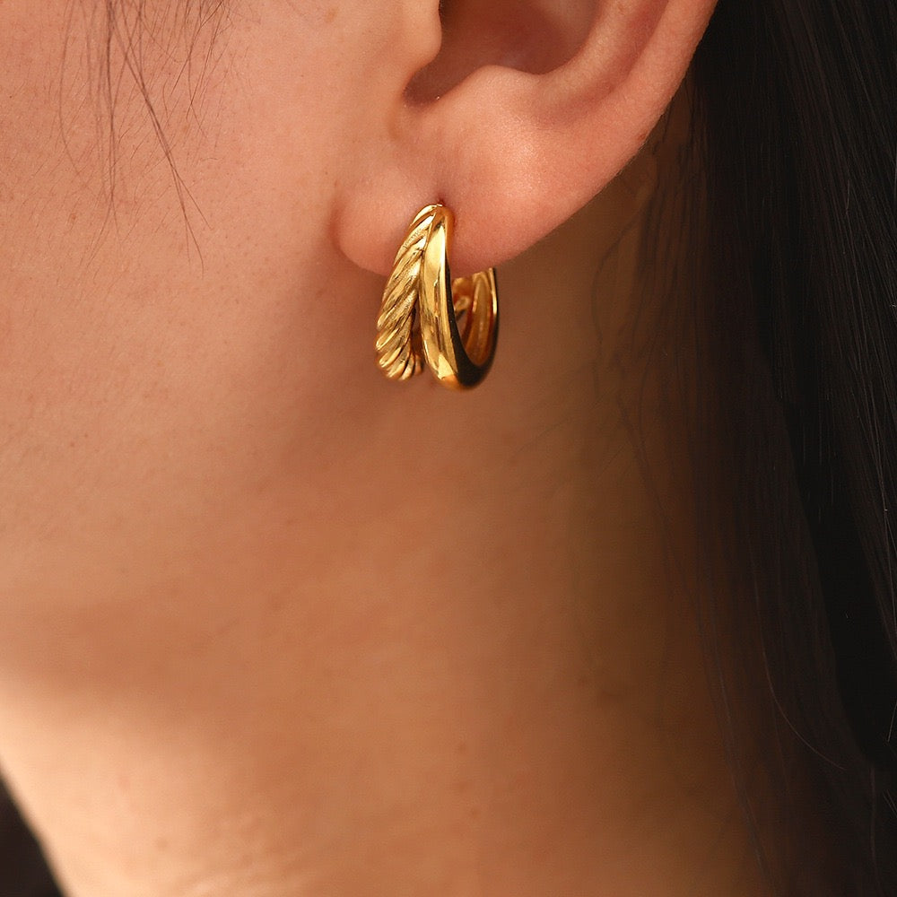 Double hoop earrings