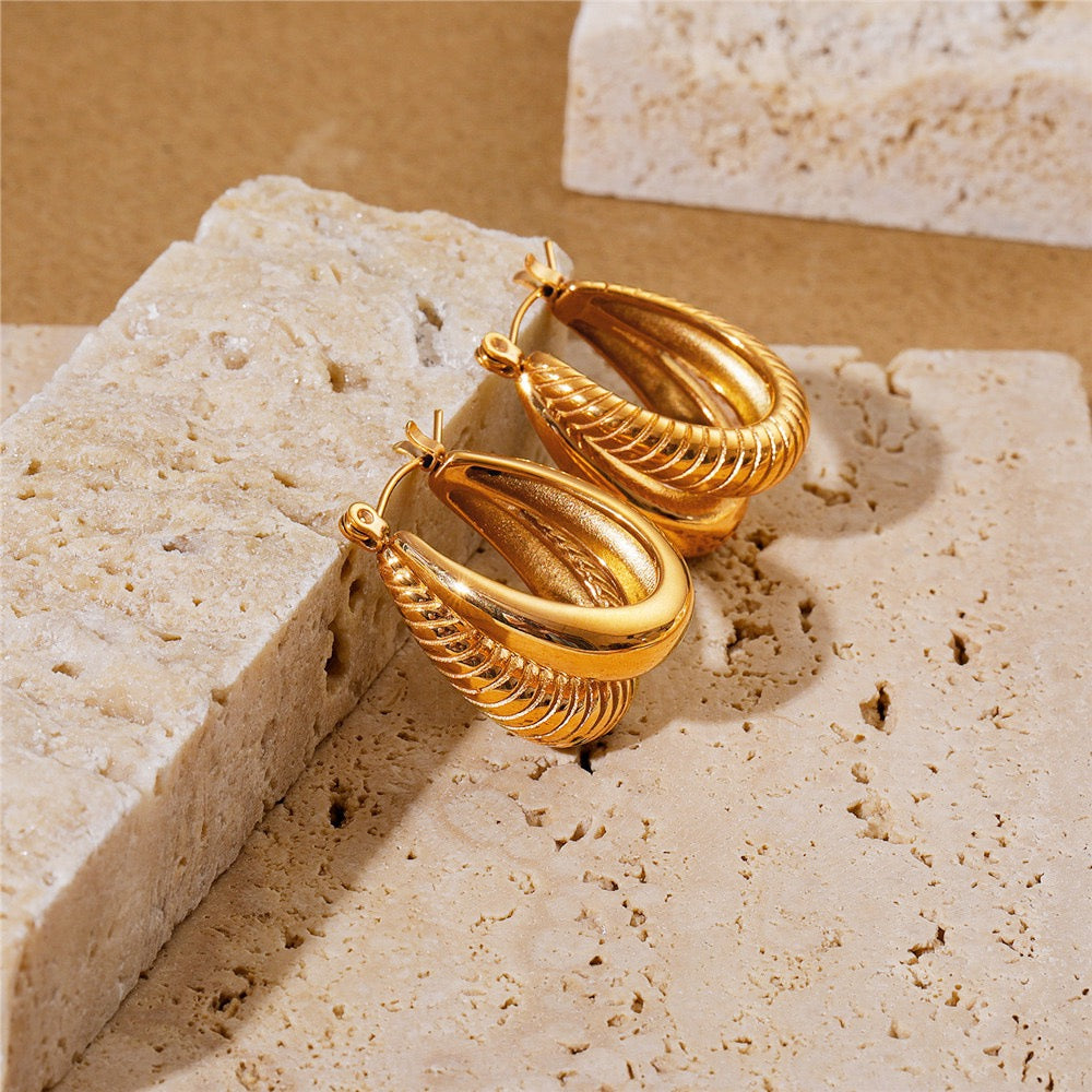 Double hoop earrings