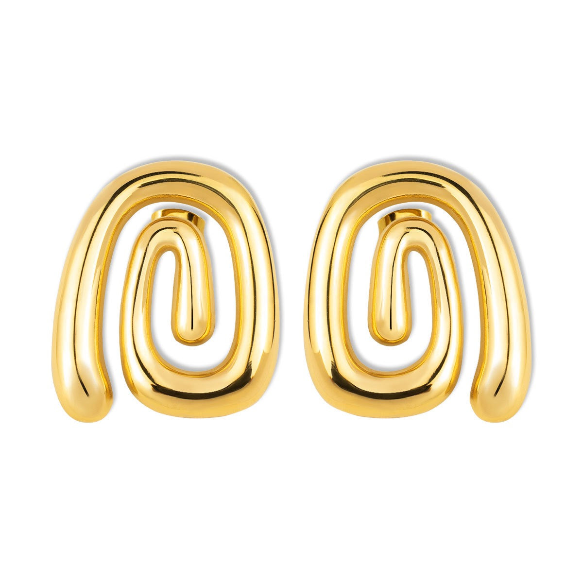 Square swirl earrings