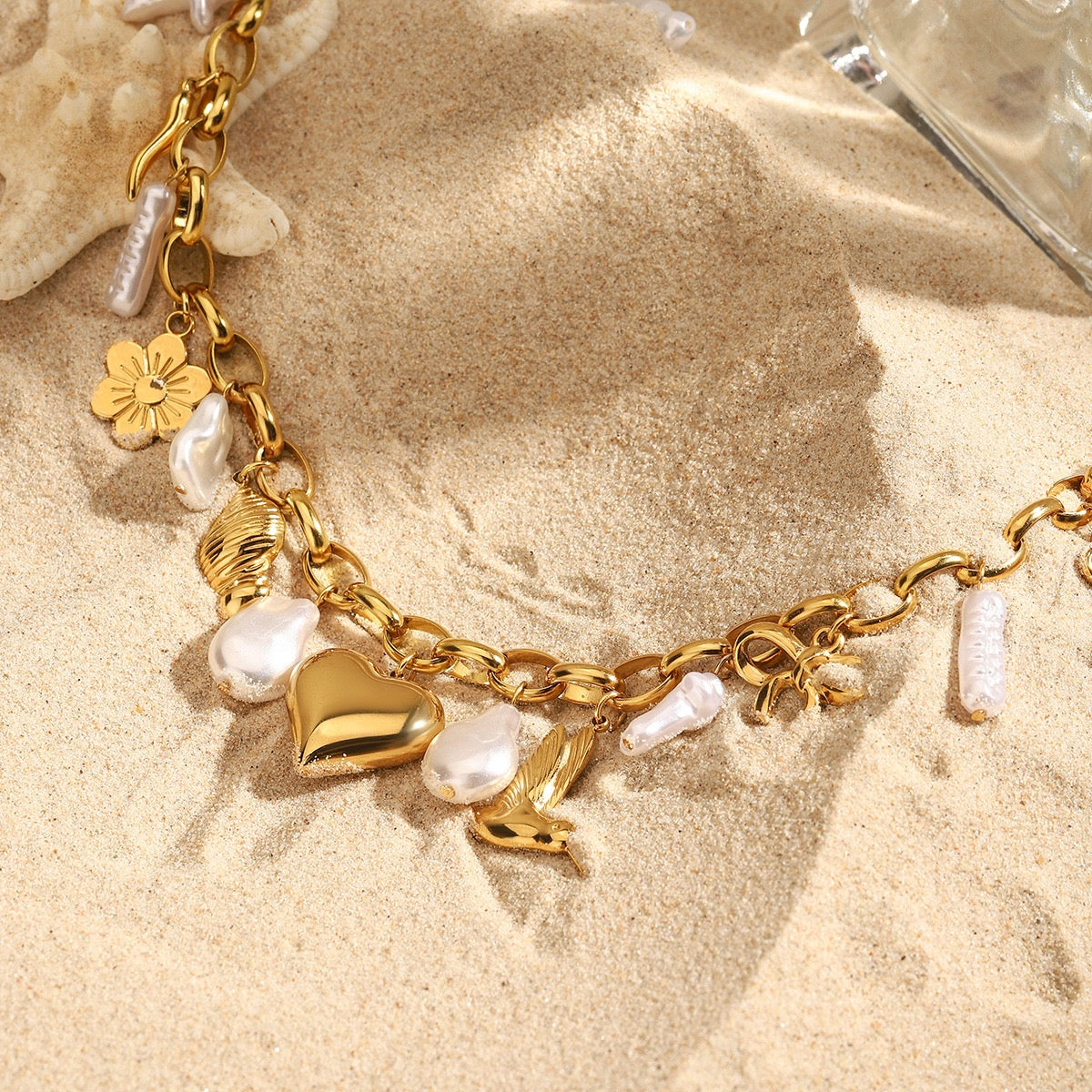 Love heart charm necklace