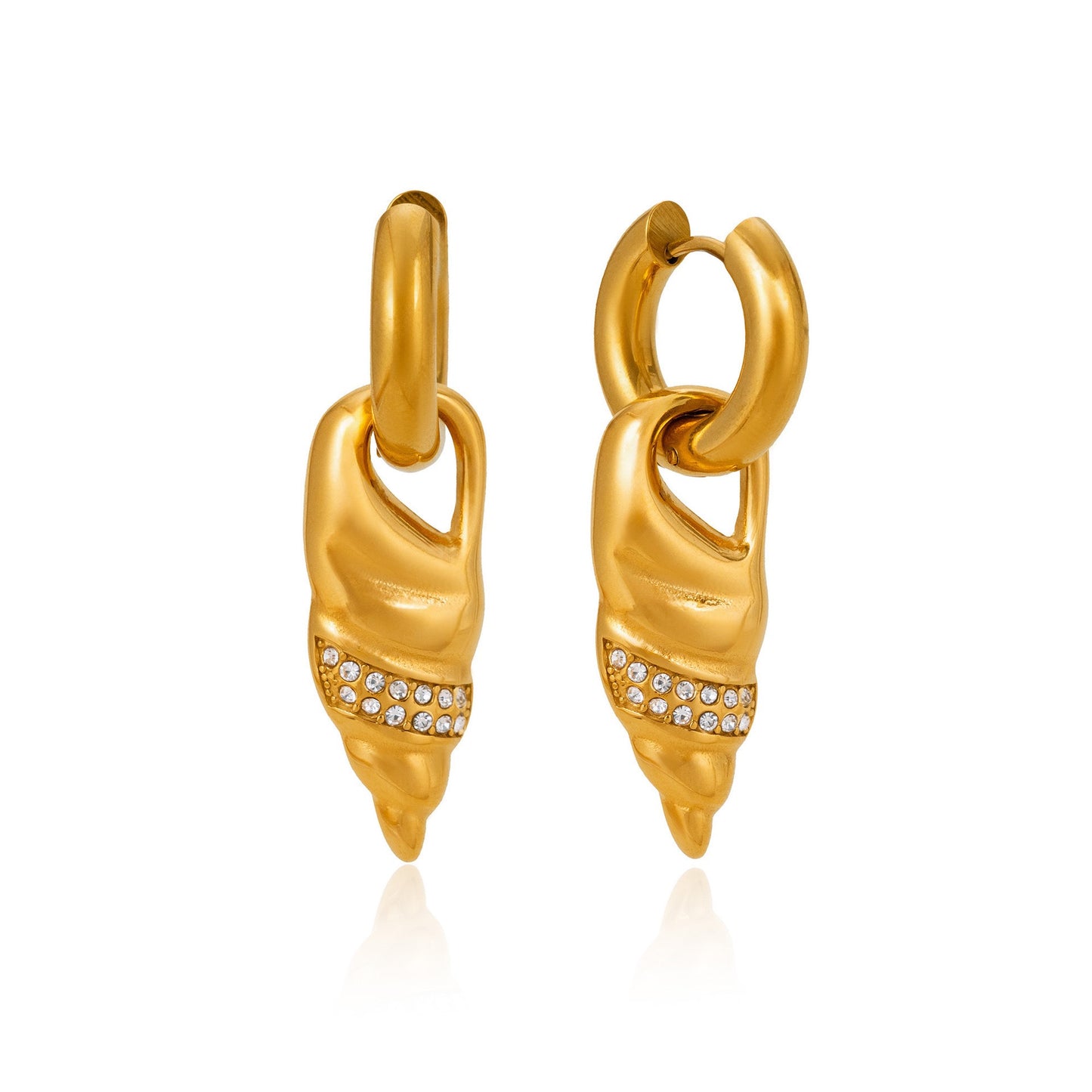 Big snail hoop earrings