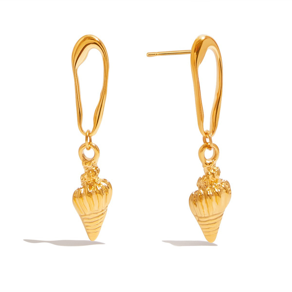 Sea snail earrings