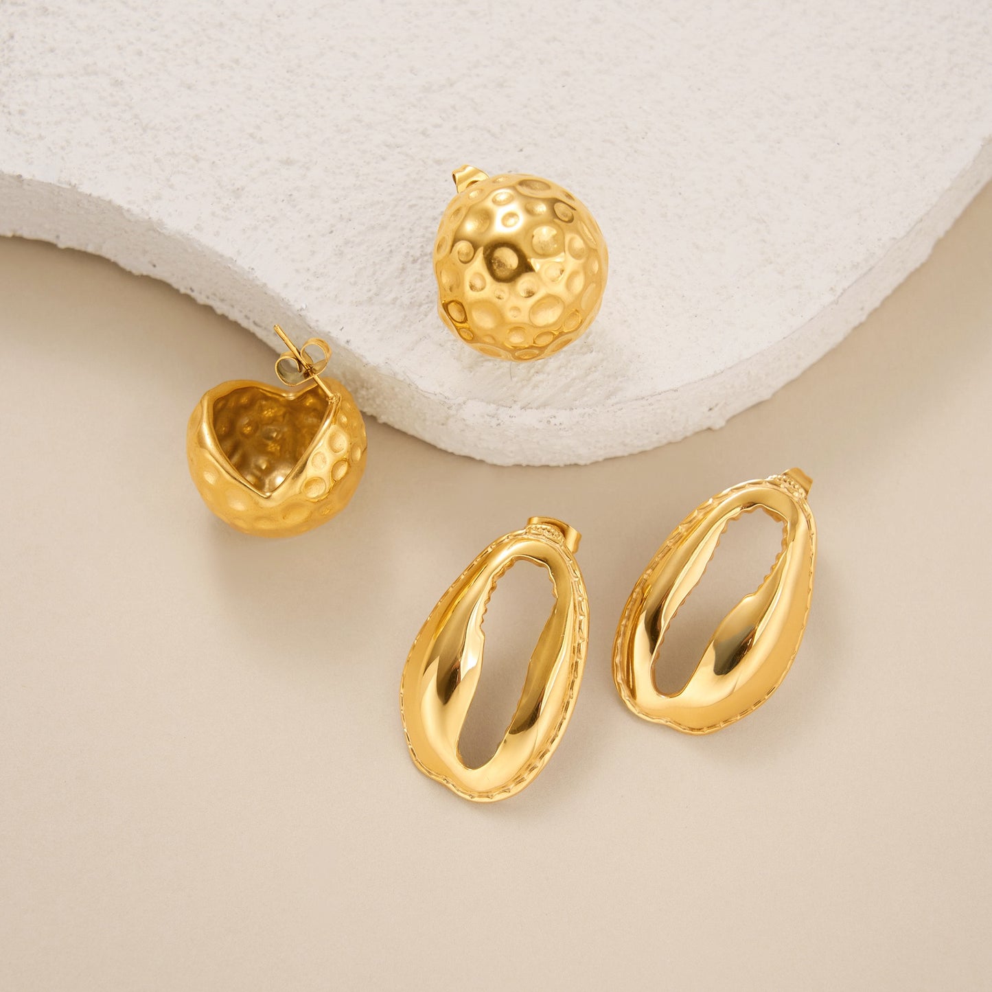 Statement shell earrings