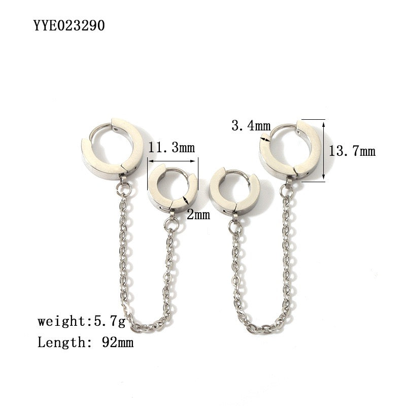 Chains hoop earrings