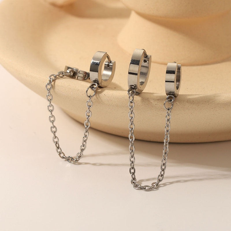 Chains hoop earrings