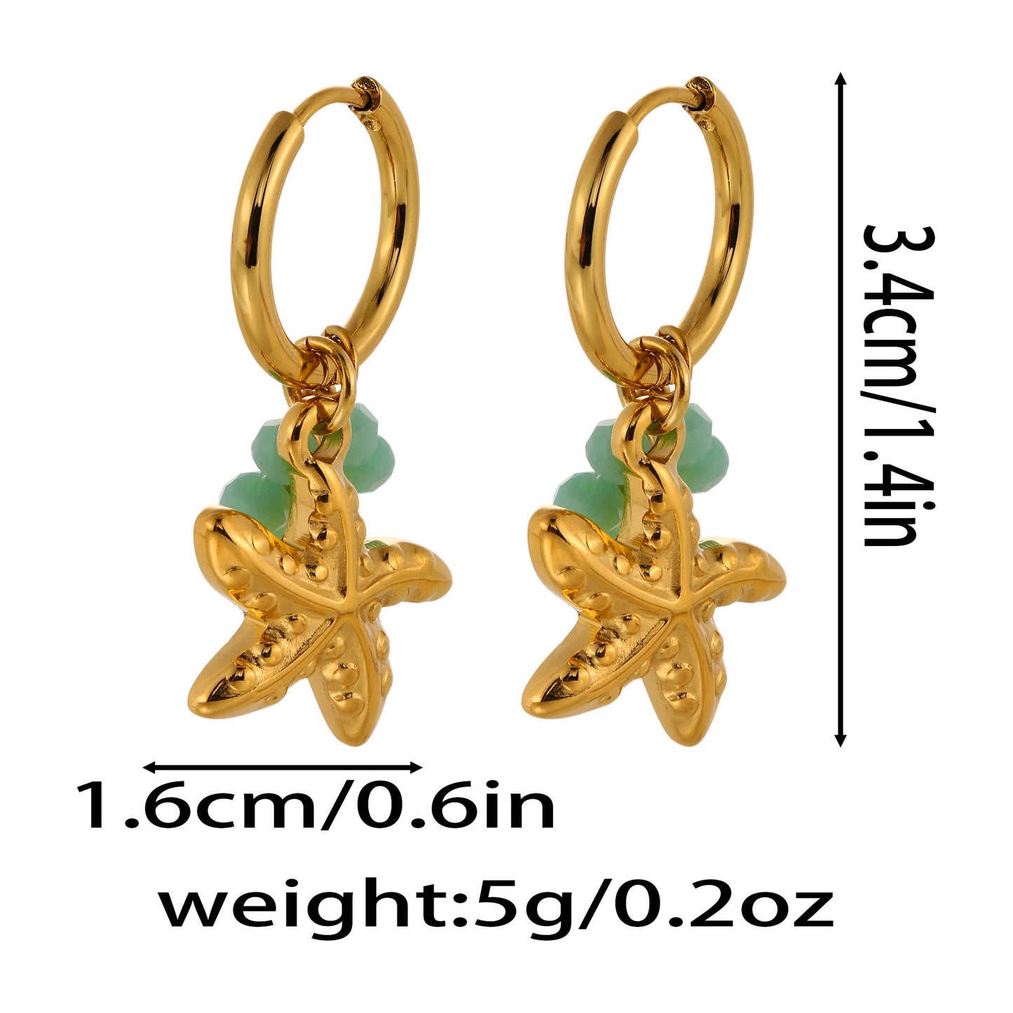 Beady handmade hoop earrings