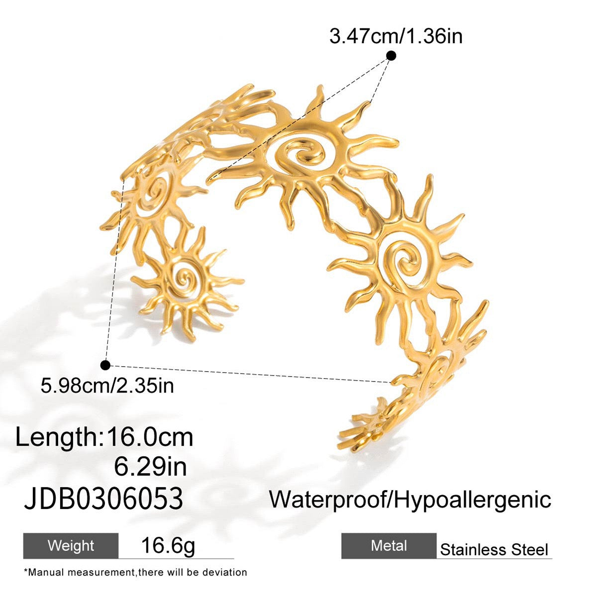 Golden sun bangle
