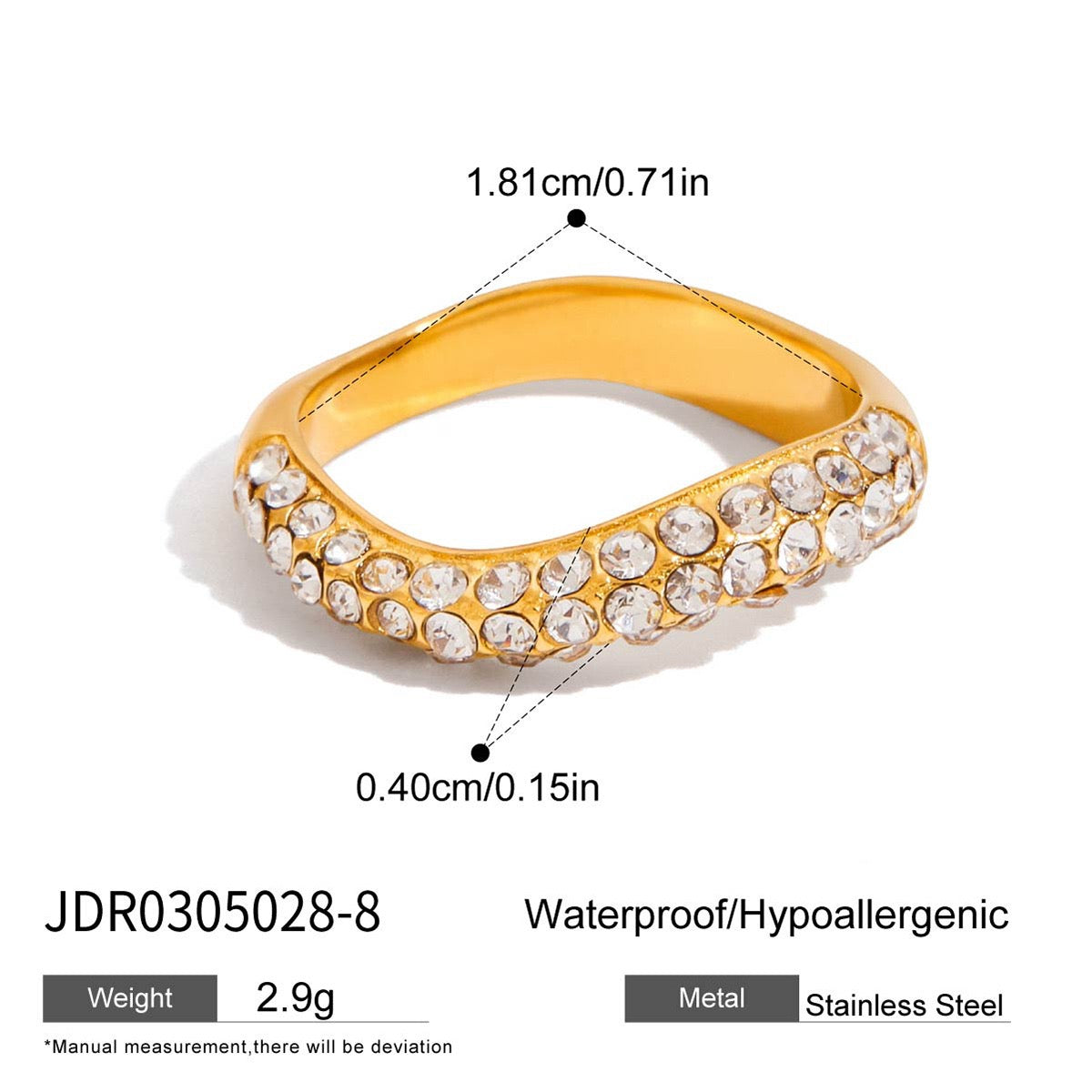 Wave rings set