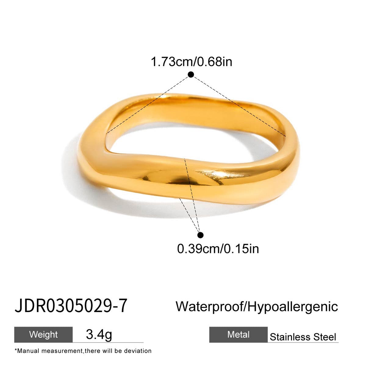 Wave rings set