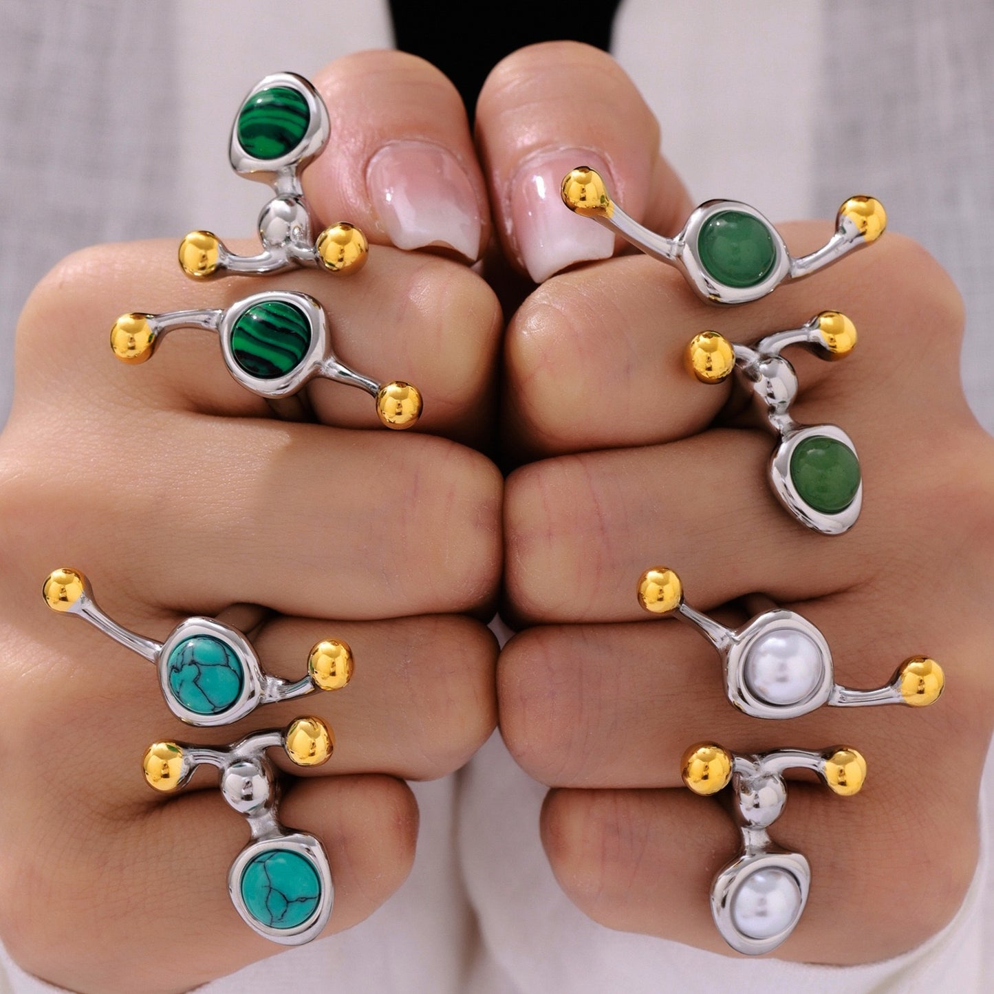 Branch beady rings