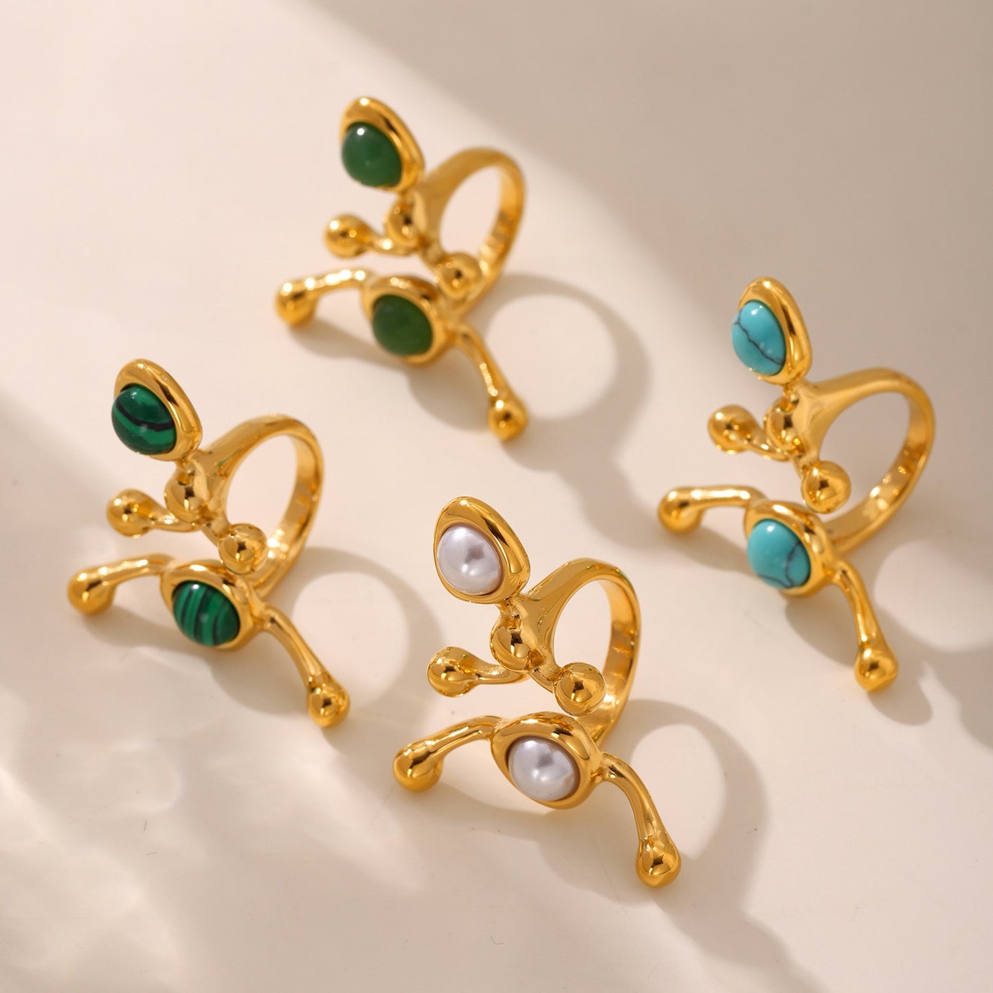 Branch beady rings