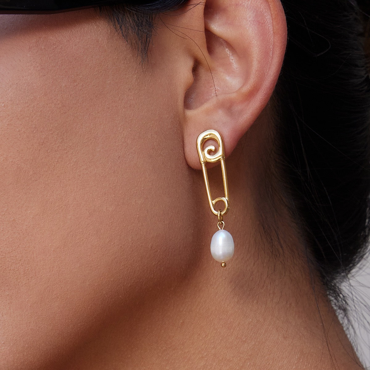 Penny pin earrings