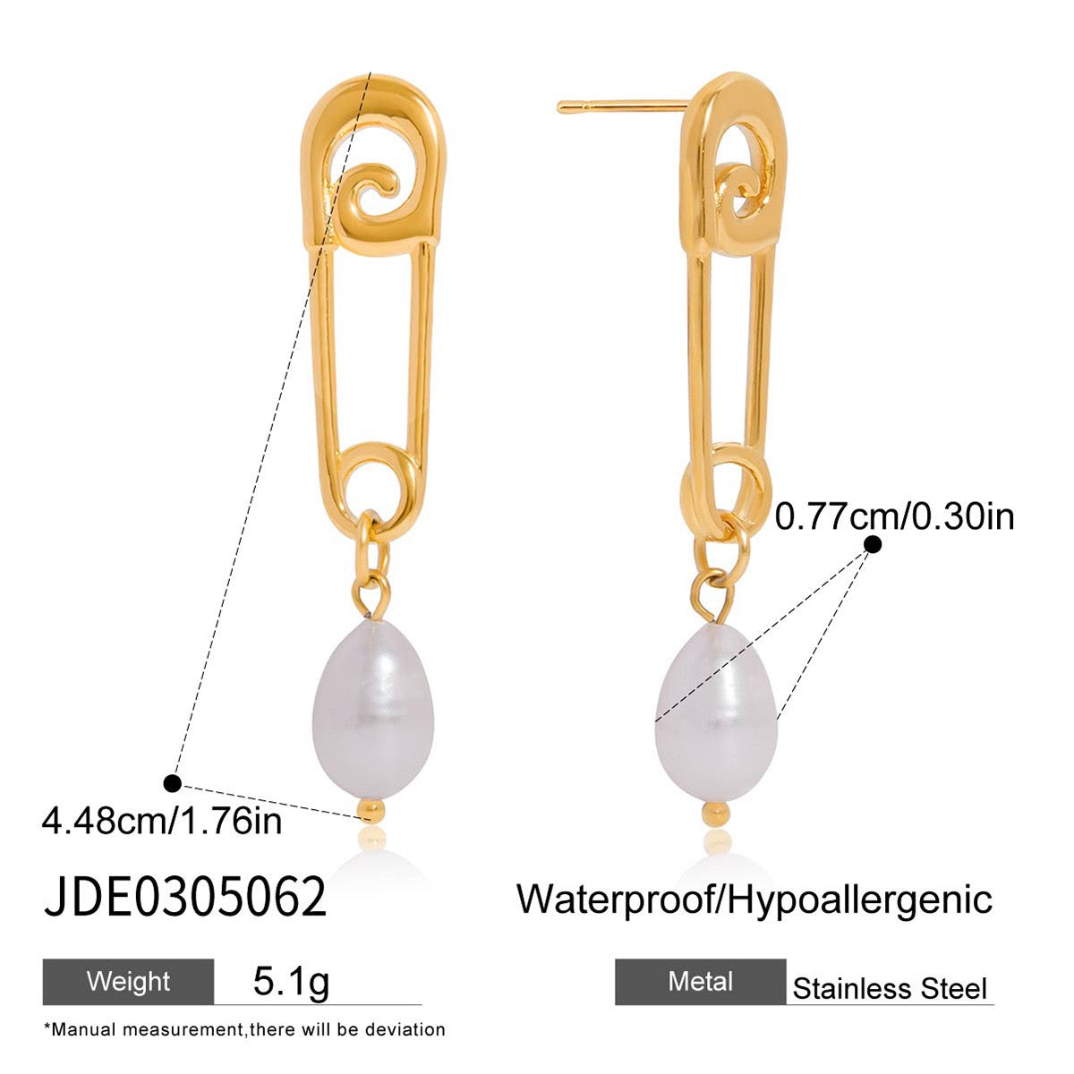 Penny pin earrings