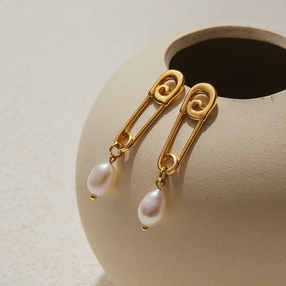 Penny pin earrings
