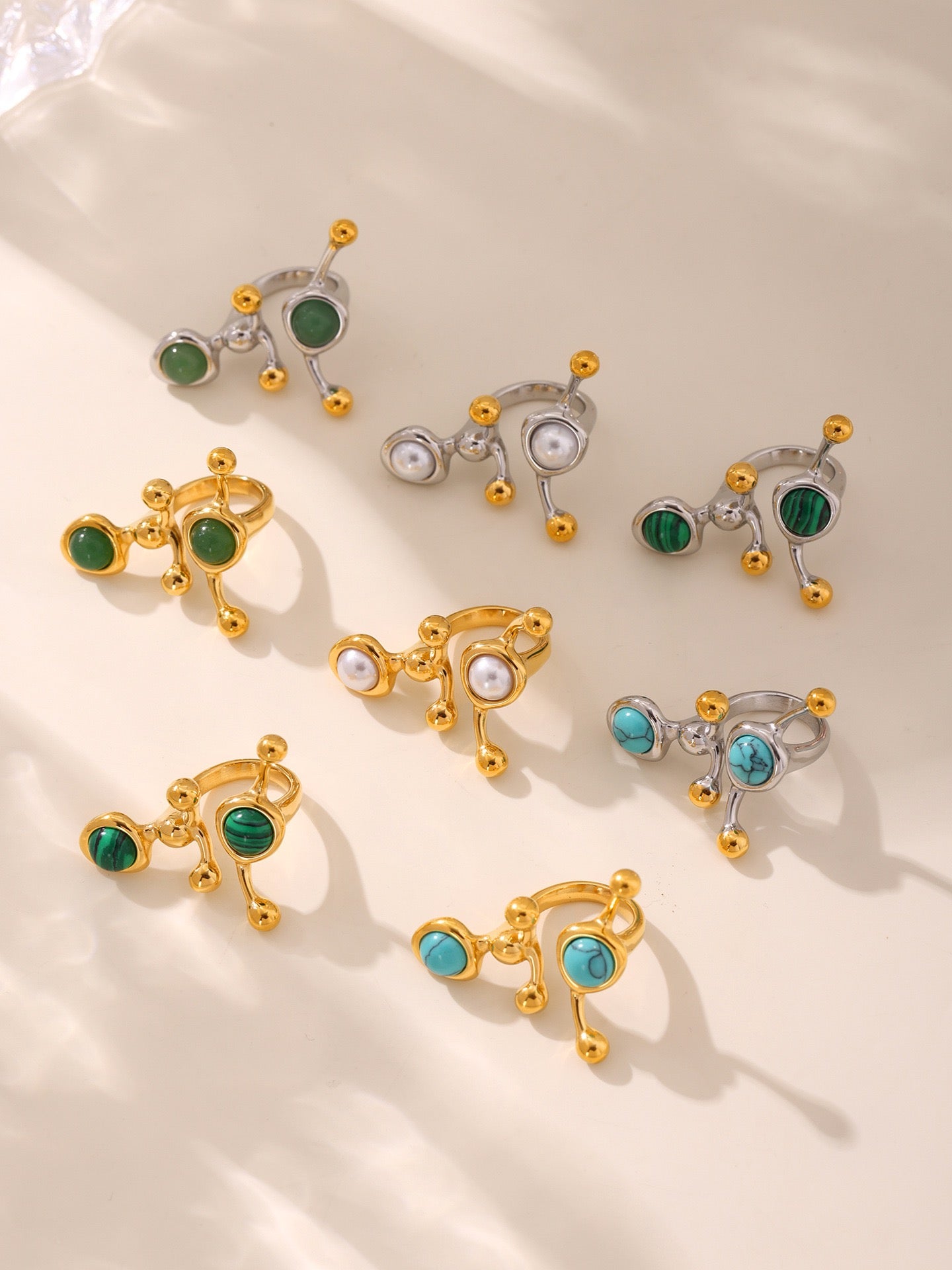 Branch beady rings