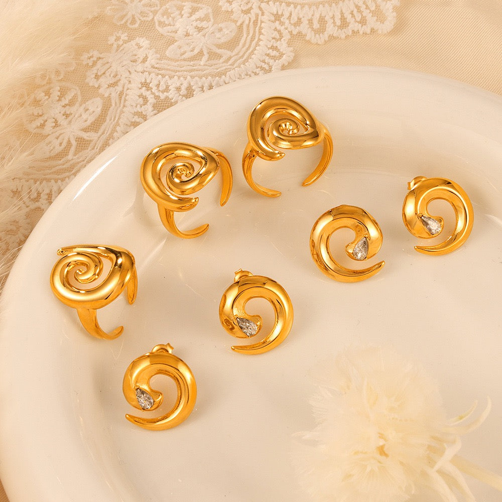 Swirl cute rings