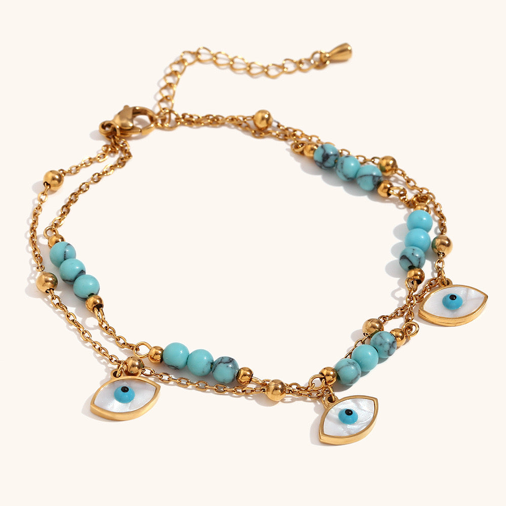 Tummy Blue eyes anklets