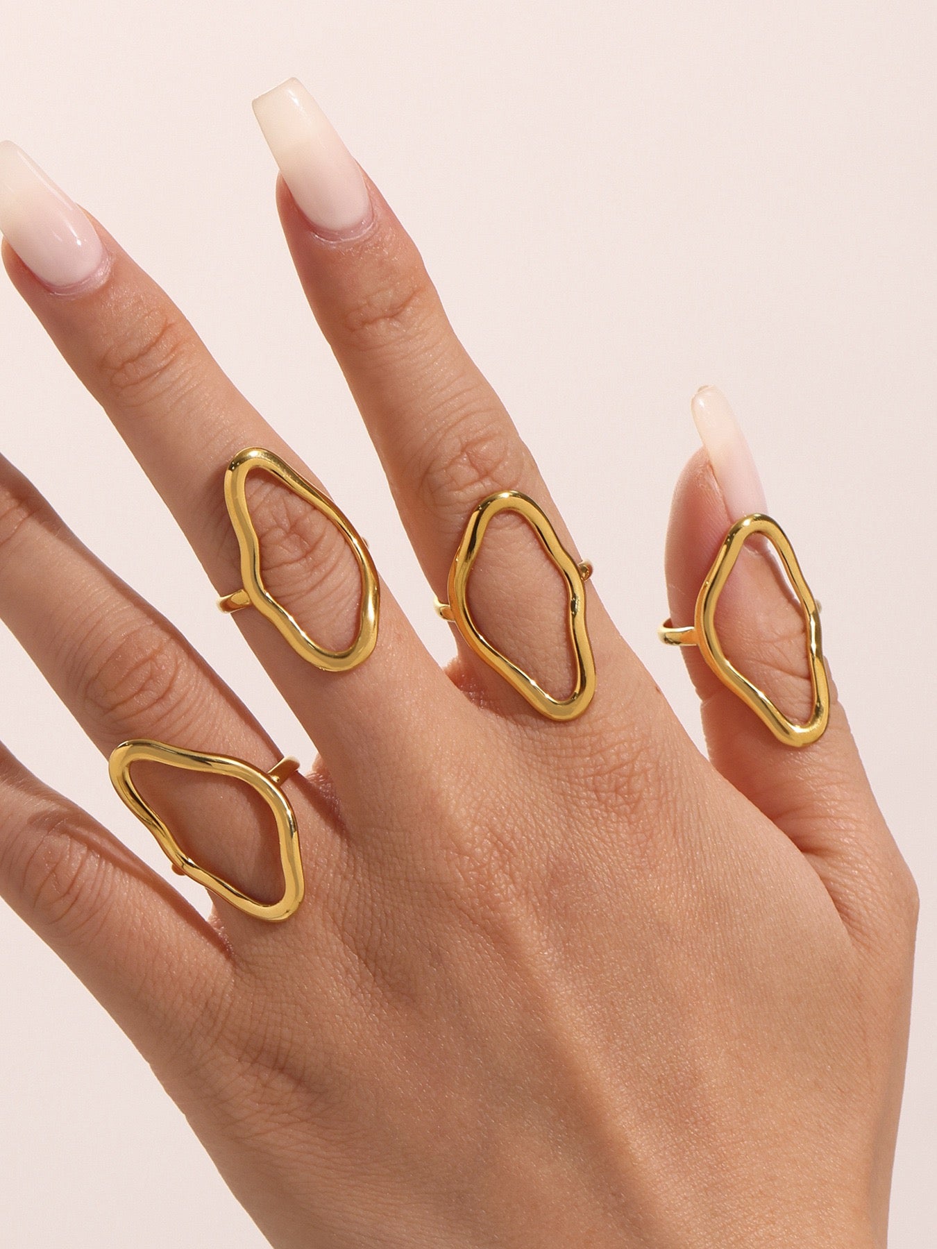 Lines hoop rings