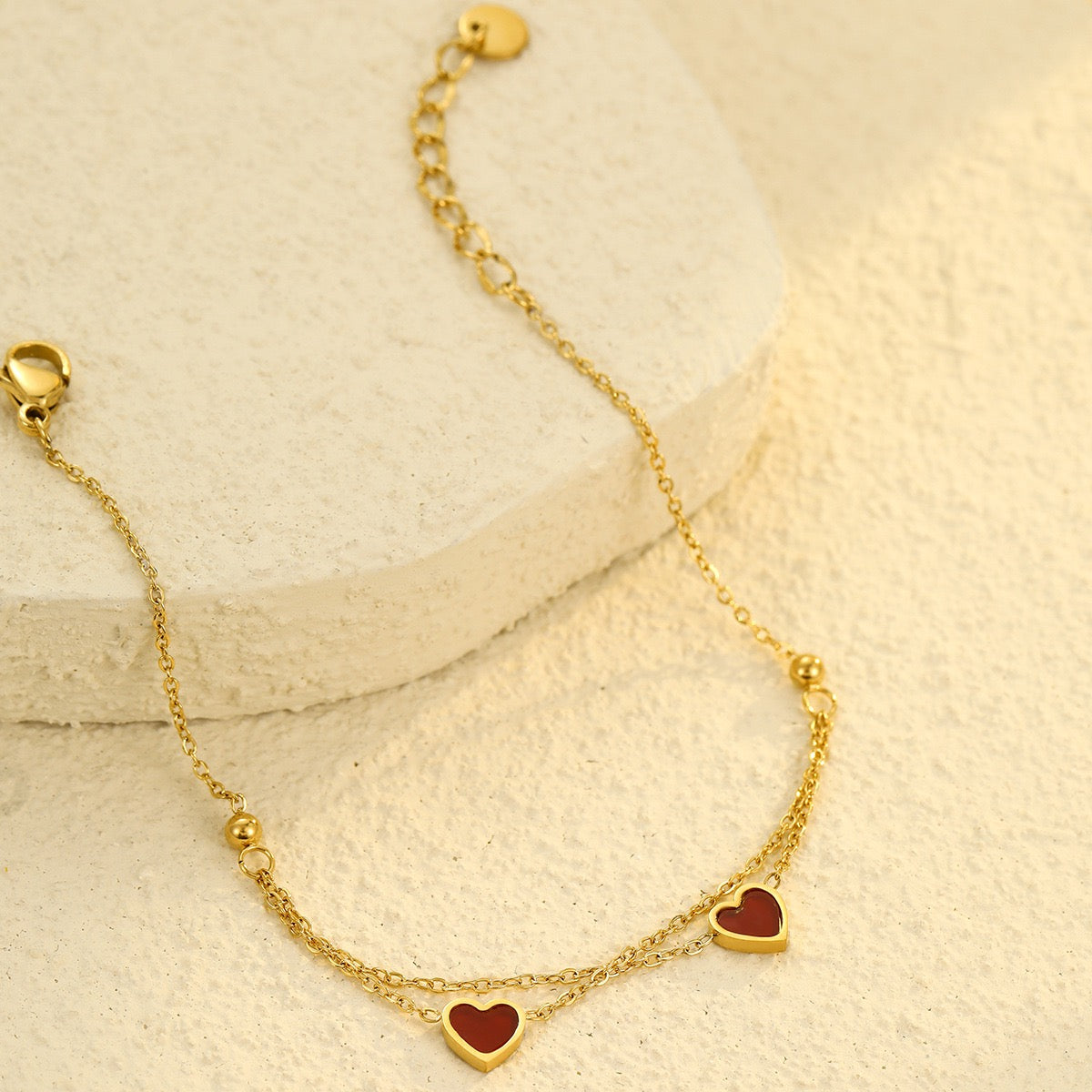 Red heart bracelets