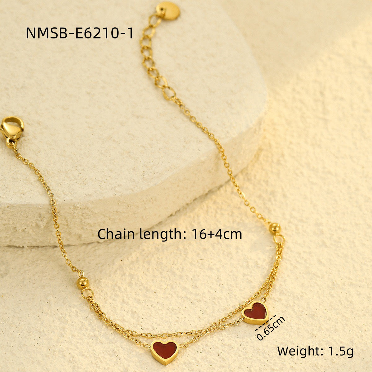 Red heart bracelets