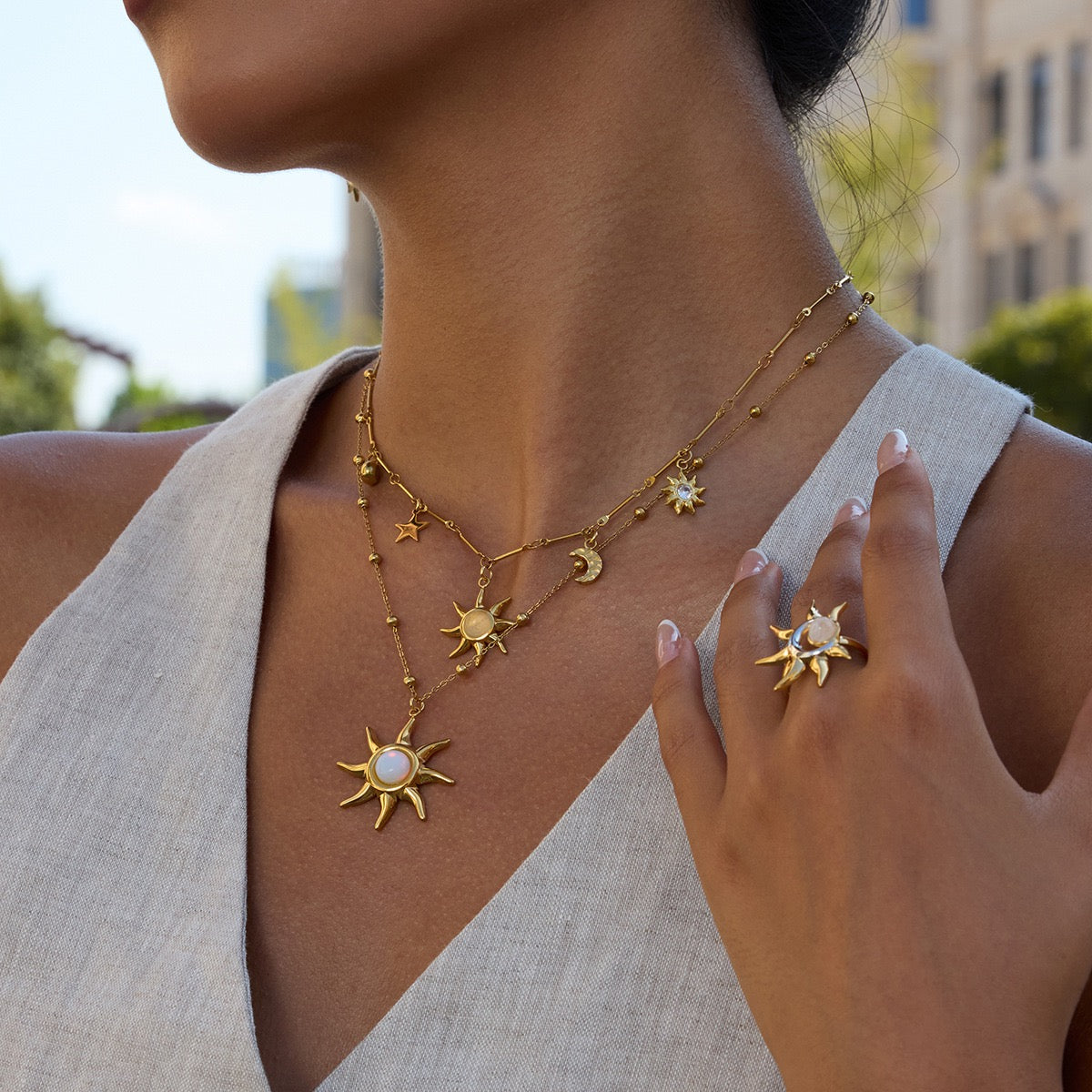 Emma sun necklace