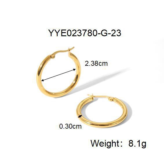 Plain classic hoops earrings