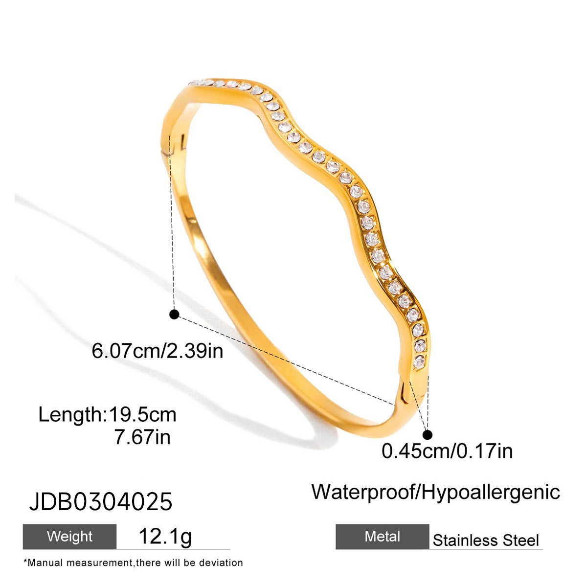 Rocky wave bangle