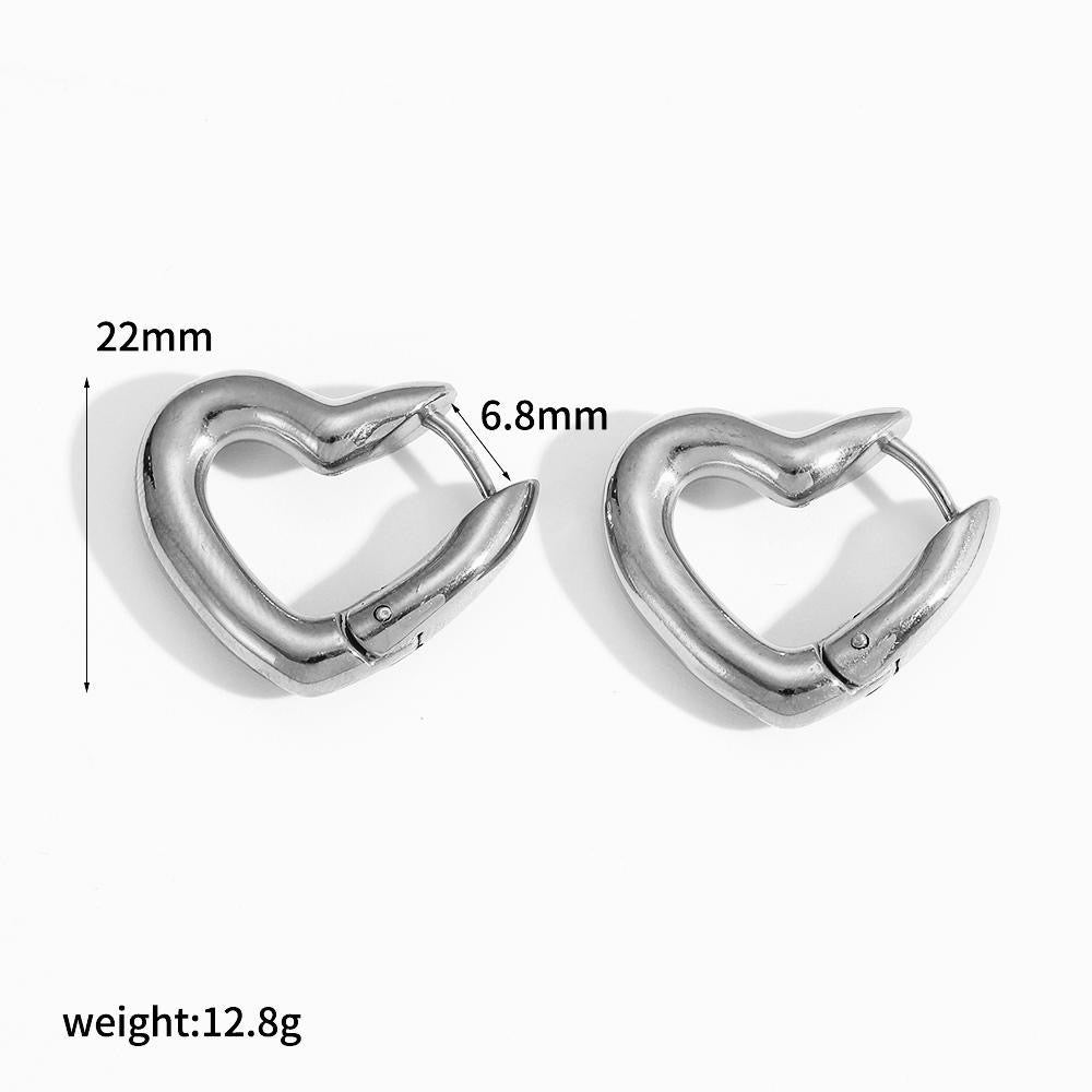 Heart hoop earrings