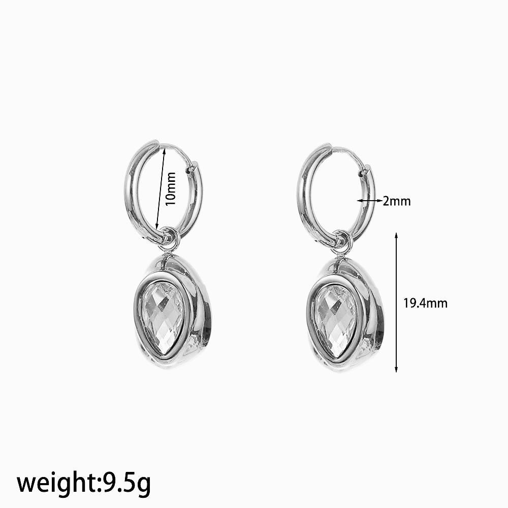 Water drop hoop earrings