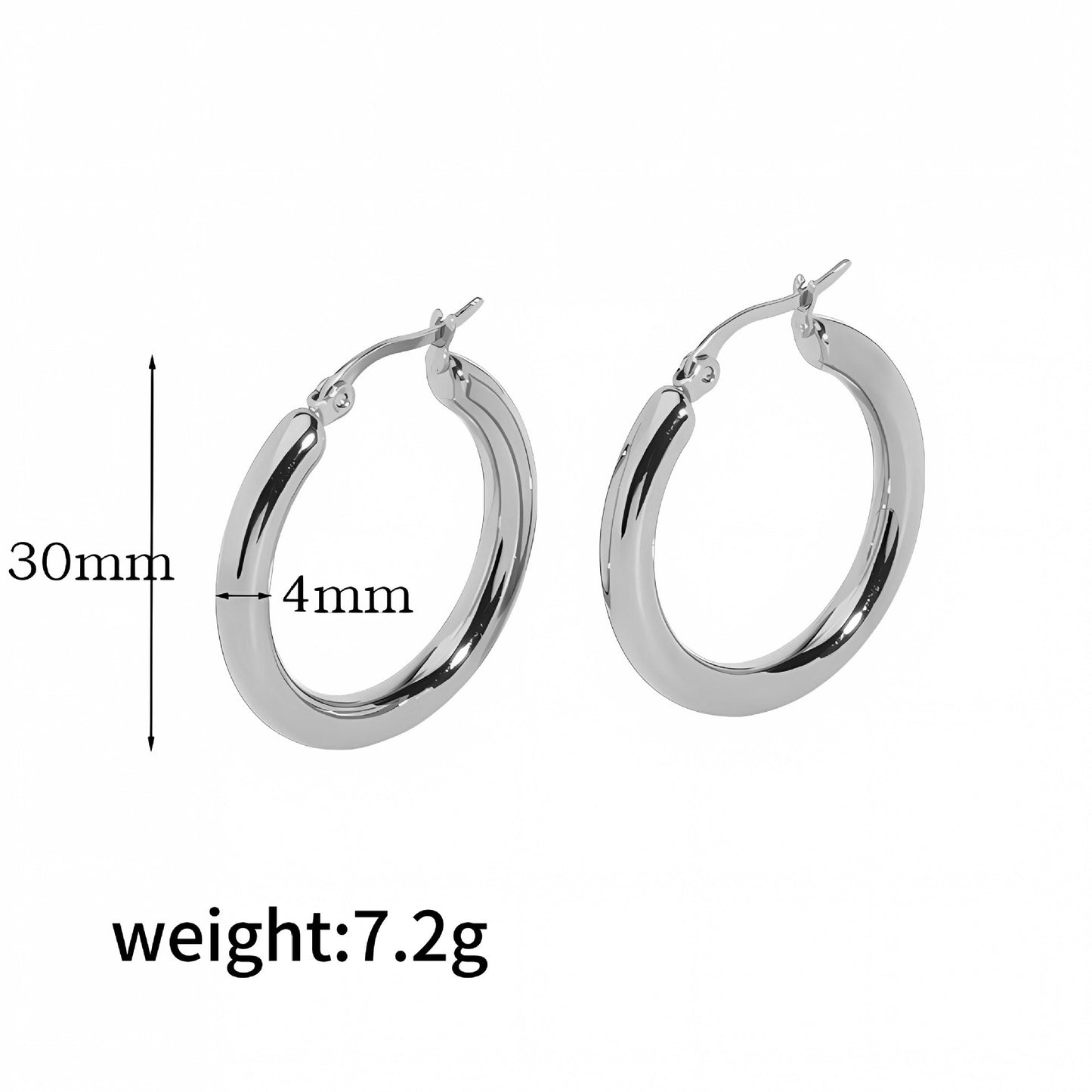 Big statement round hoops earrings