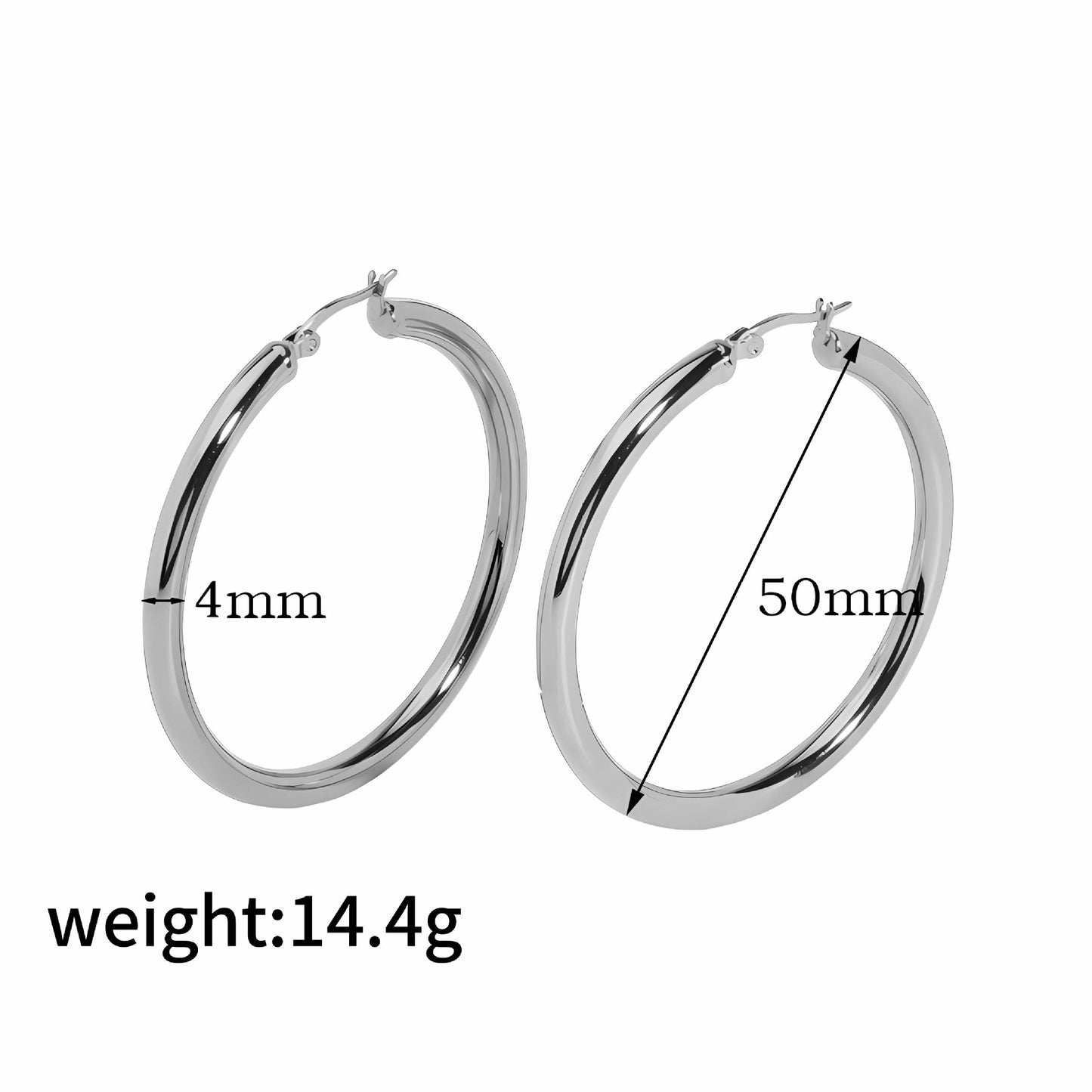 Big statement round hoops earrings