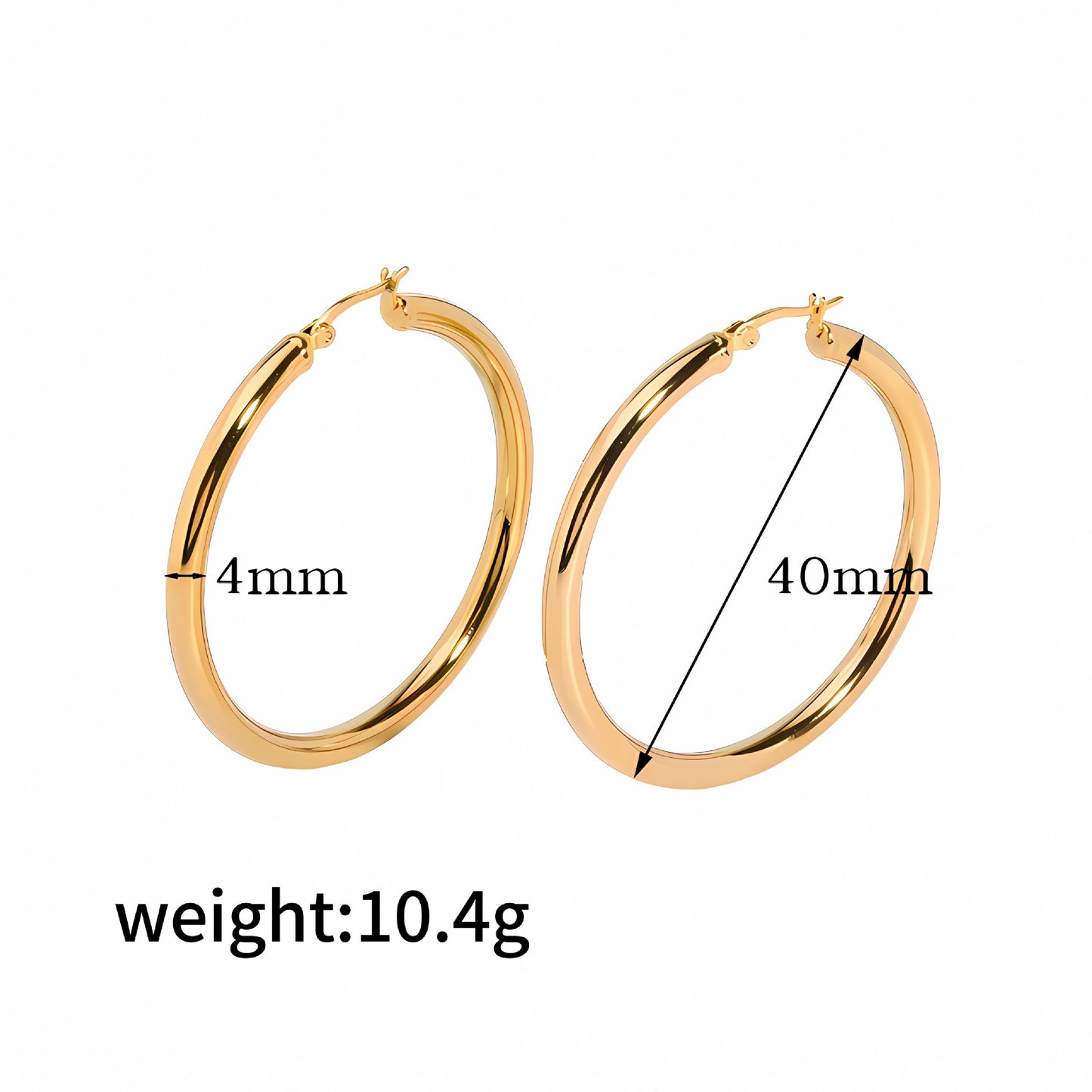 Big statement round hoops earrings