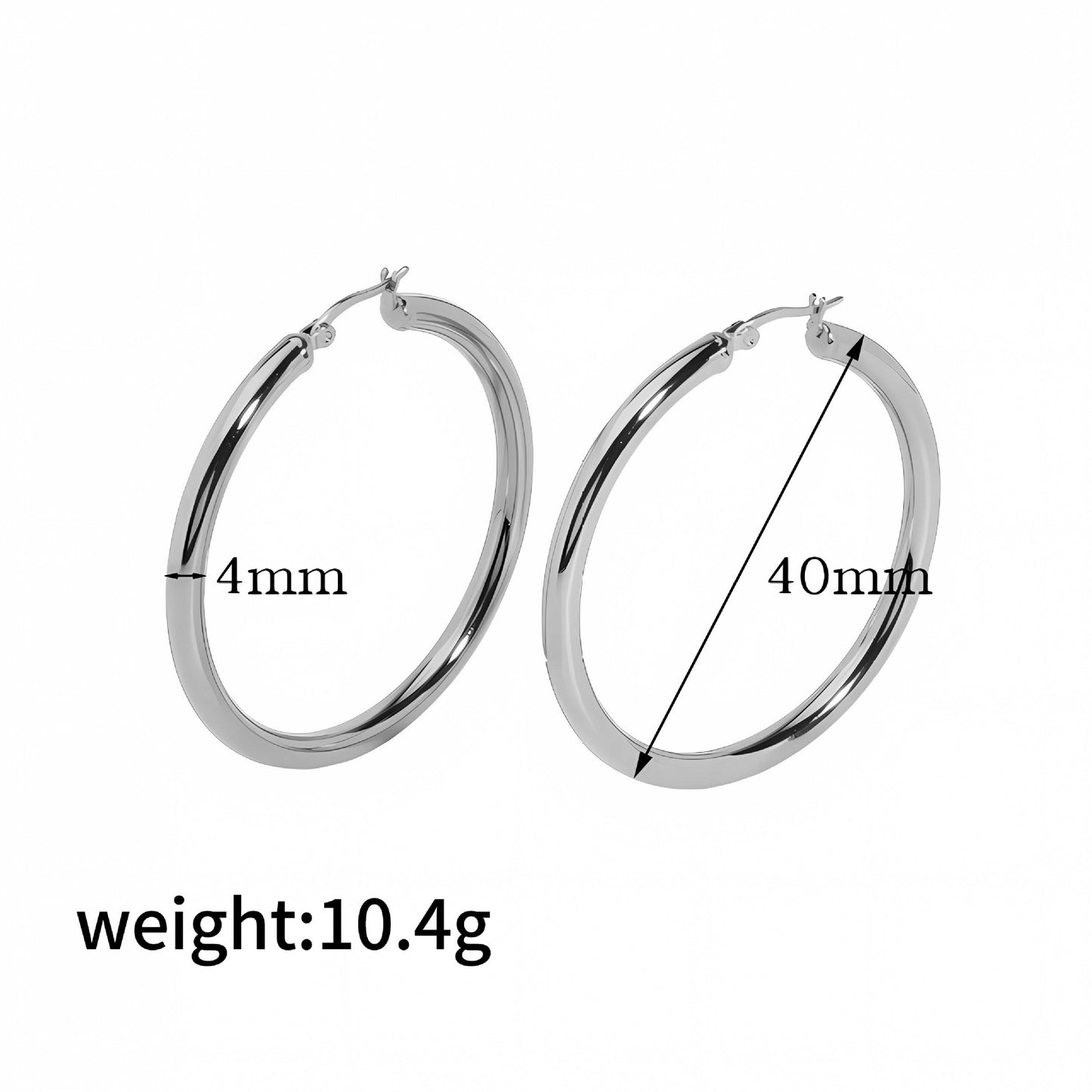 Big statement round hoops earrings