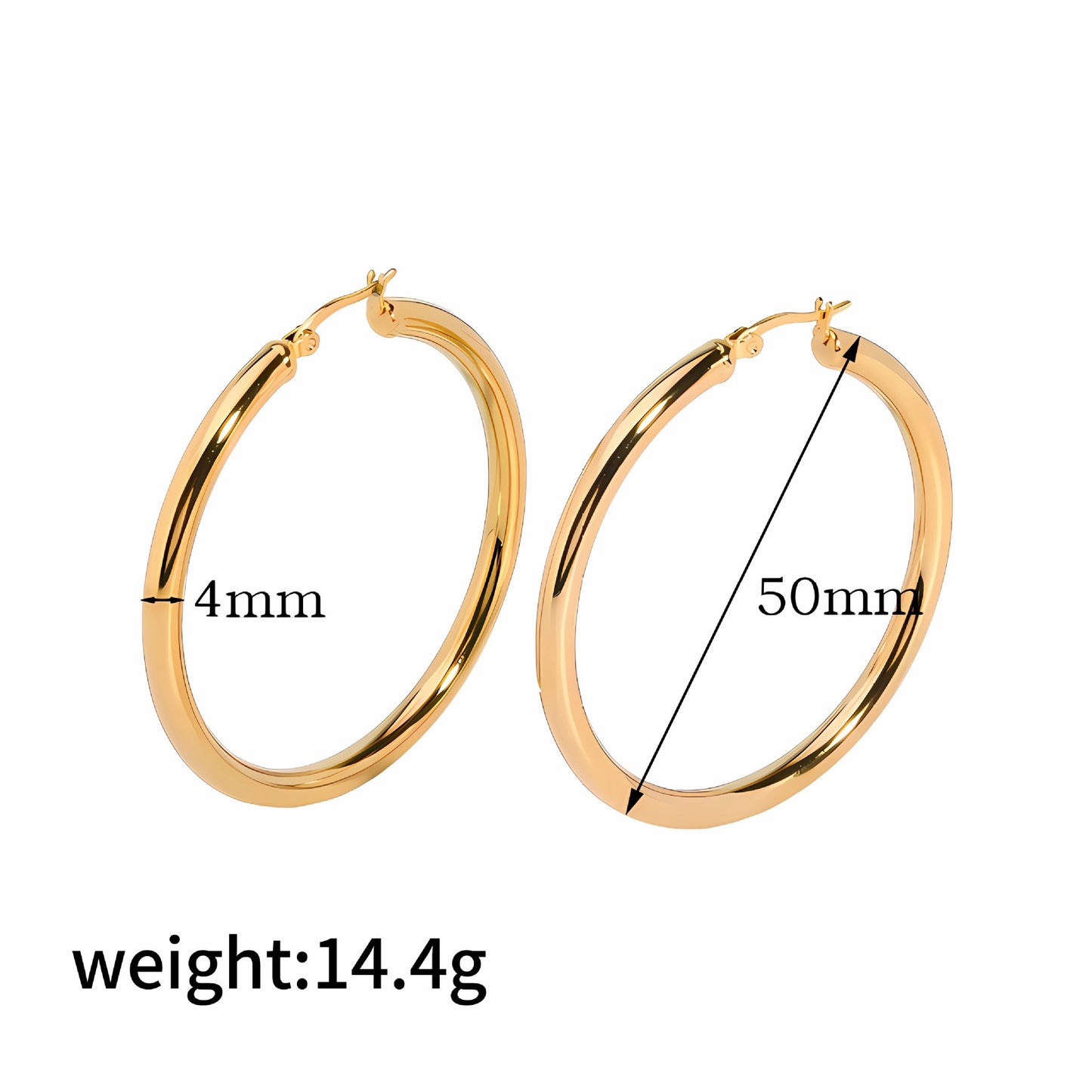 Big statement round hoops earrings