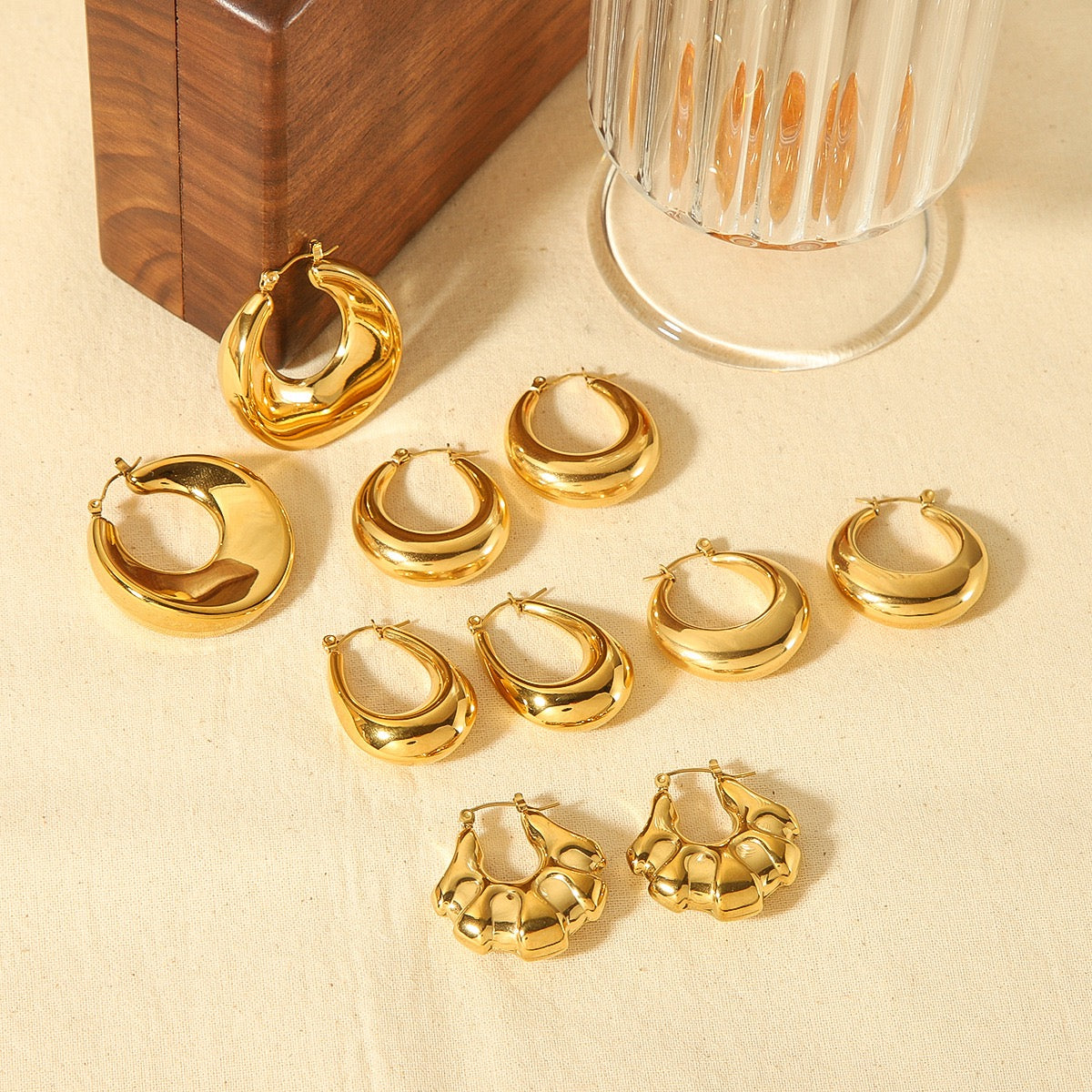 Belly hoop earrings