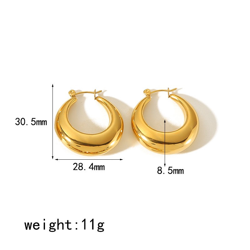 Belly hoop earrings
