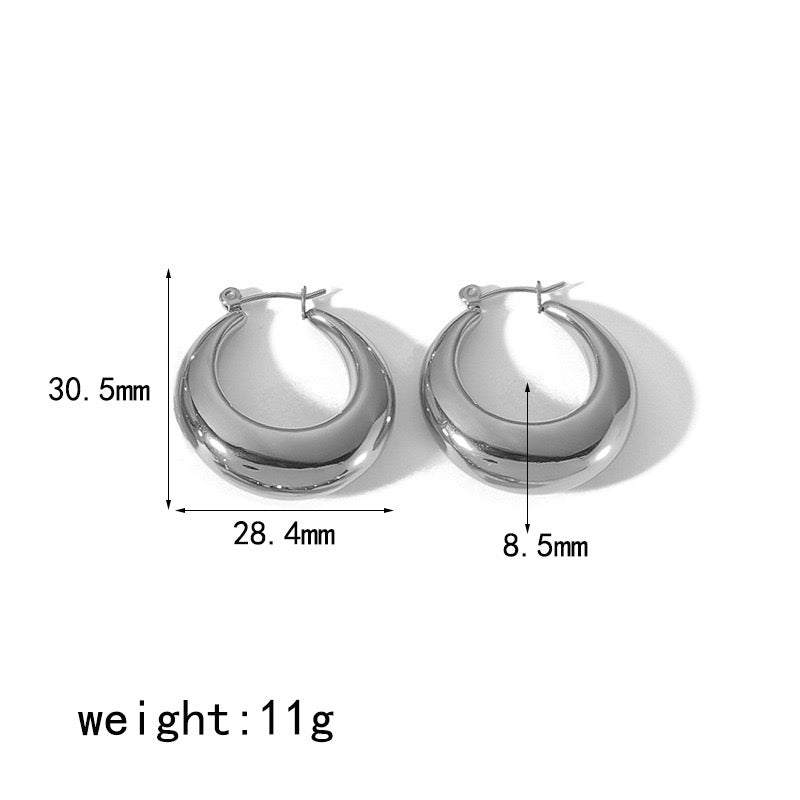 Belly hoop earrings