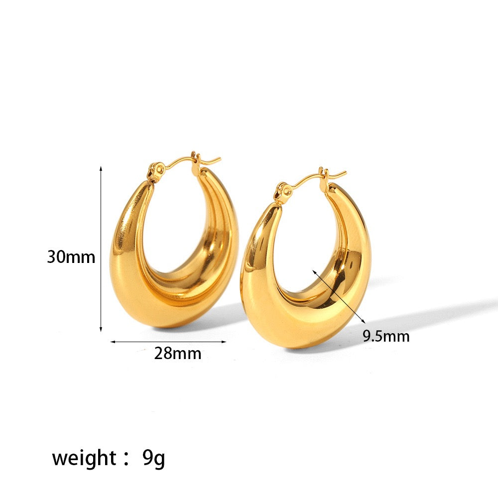 Belly hoop earrings