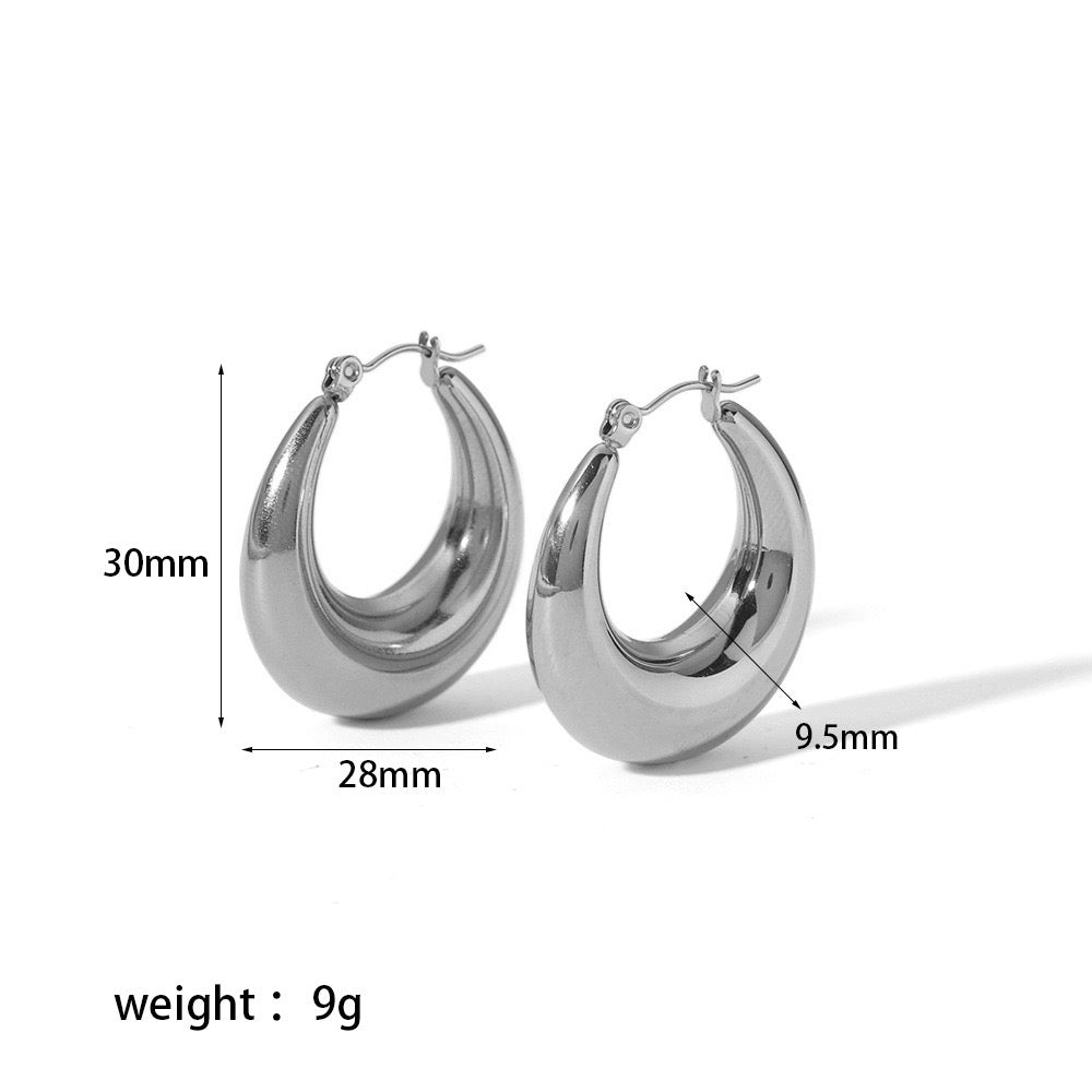 Belly hoop earrings