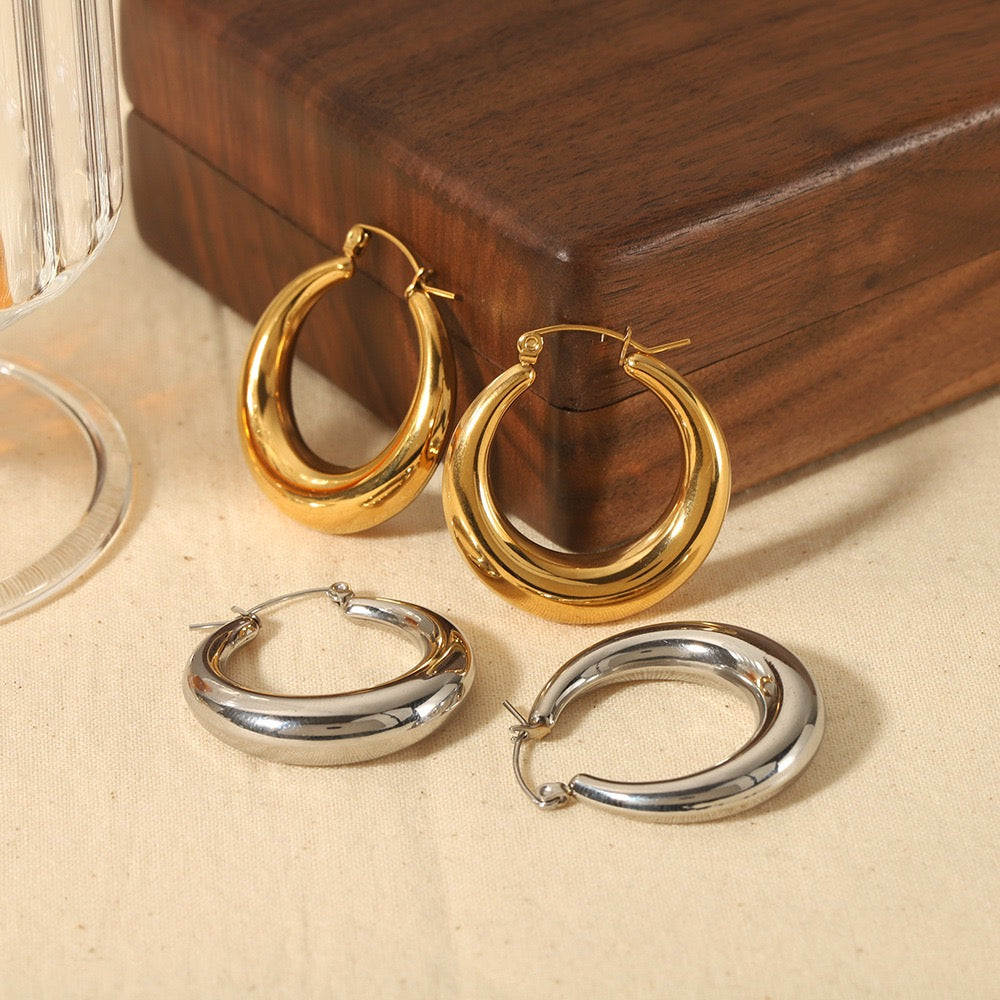 Belly hoop earrings