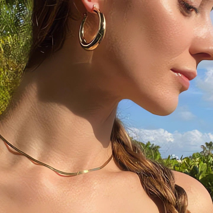 Belly hoop earrings