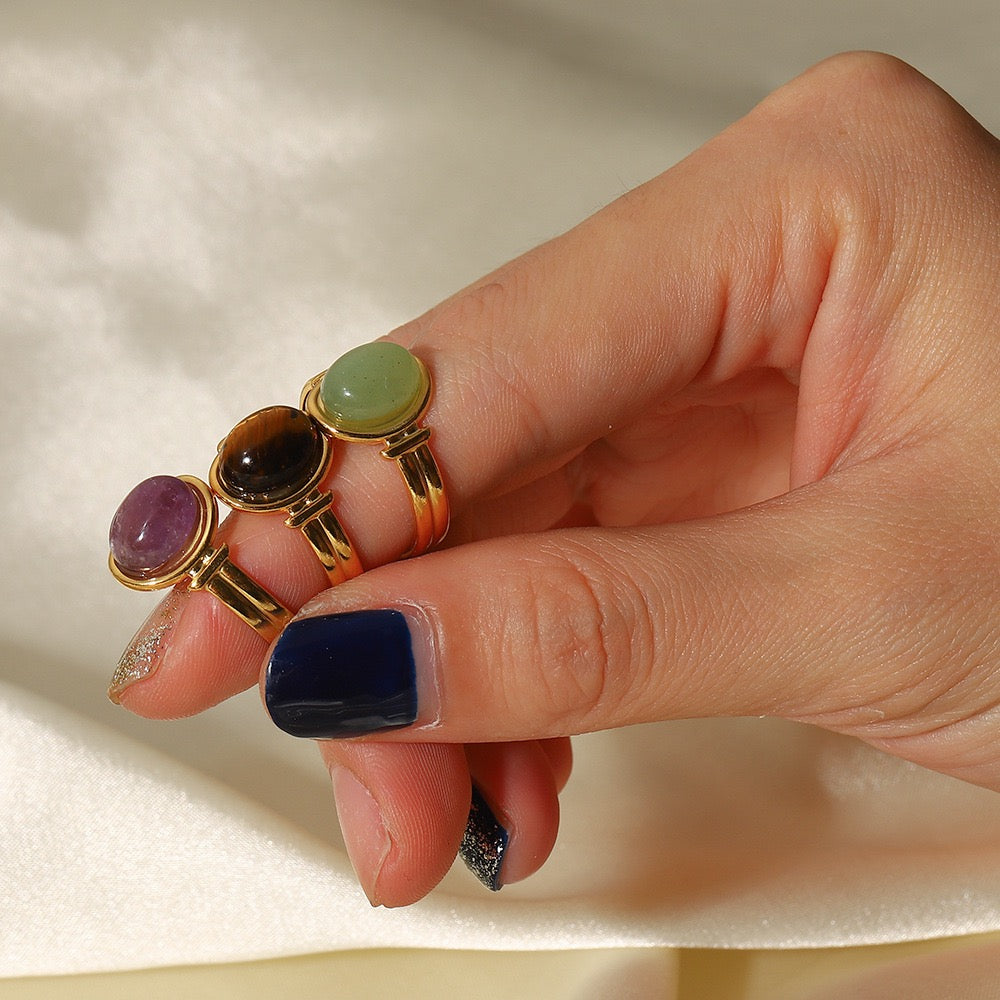 Stone crown rings