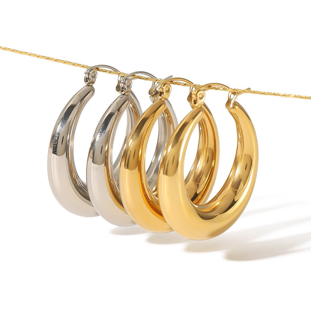Belly hoop earrings