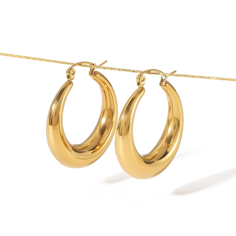 Belly hoop earrings