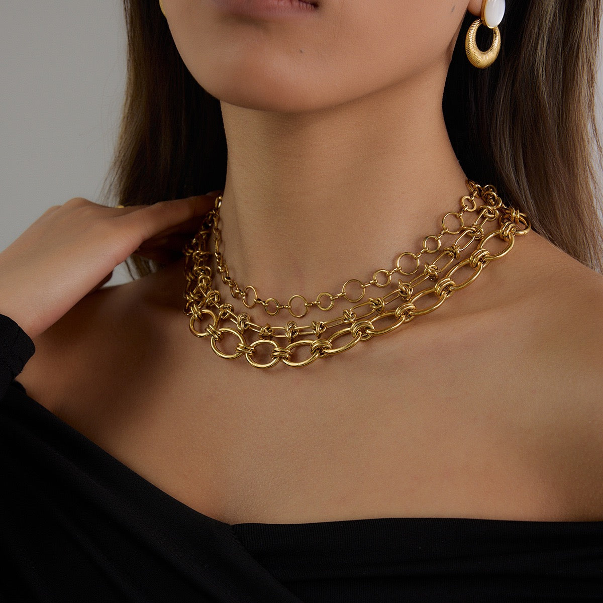 Knots layer necklaces