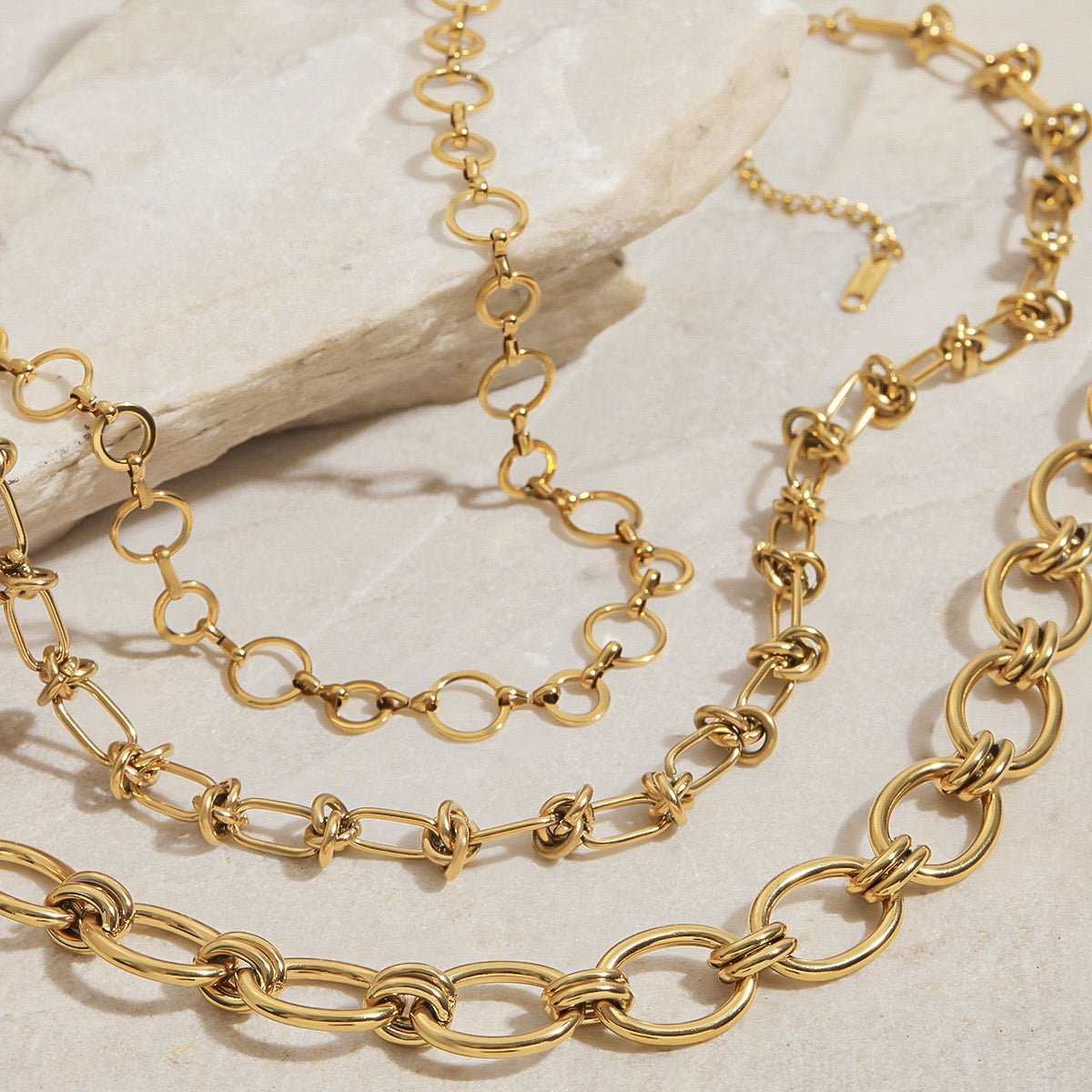 Knots layer necklaces