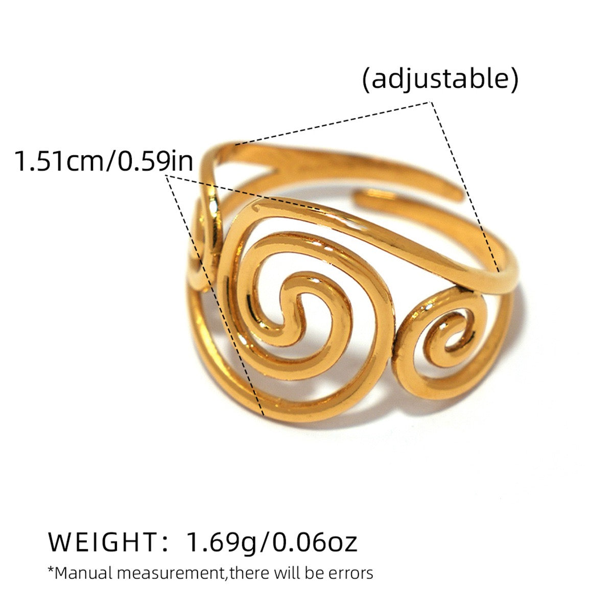 Lines swirl rose rings
