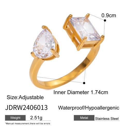 Sukha Shining stone rings collection