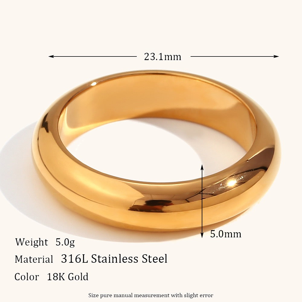 Classic plain band rings