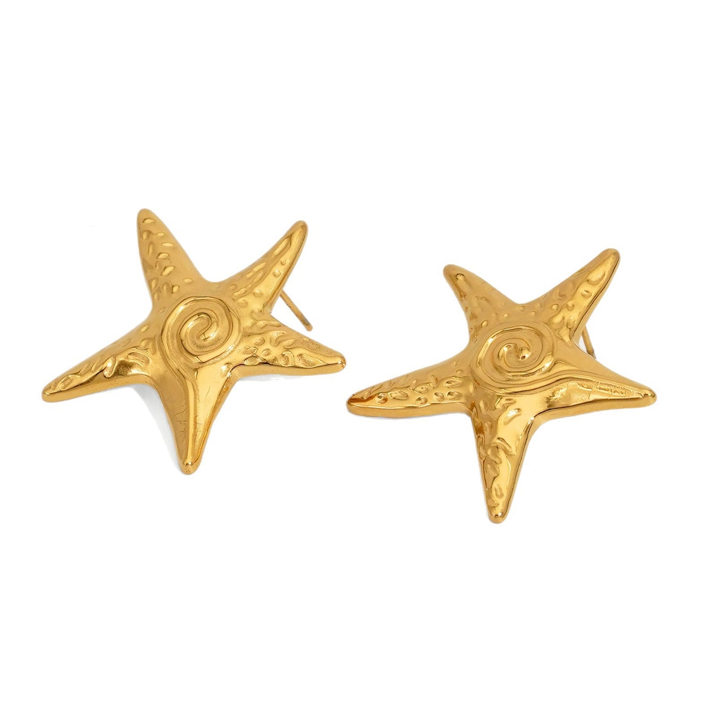 Swirl starfish earrings
